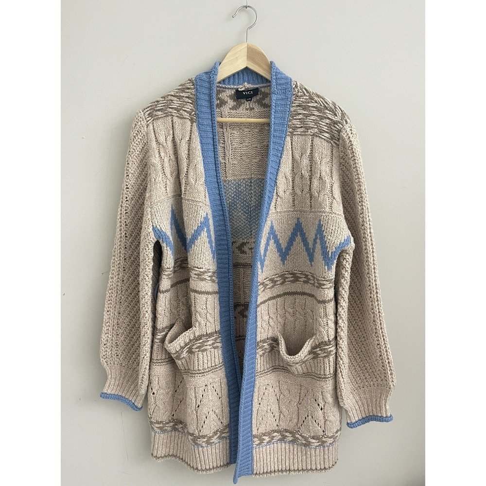 Vici Women Sweater  Aztec Cardigan  Size‎ S/M Oversized Long